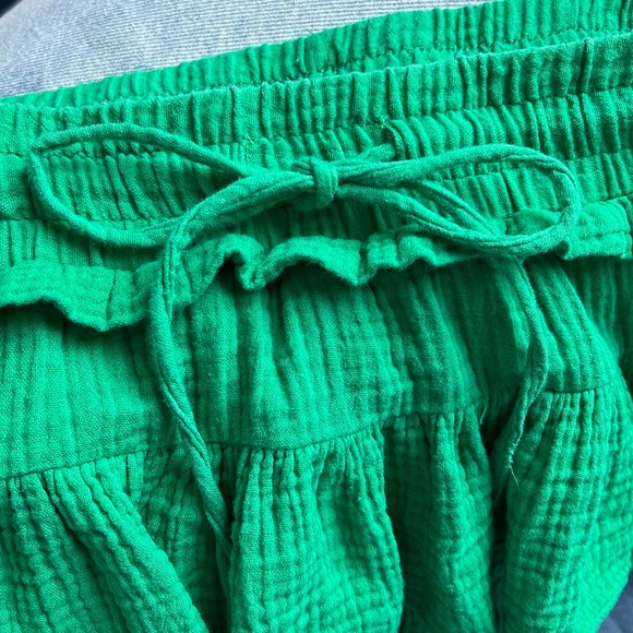 Day + Moon Green Tiered Ruffle Mini Skirt Skort - Size S - Picture 3 of 7